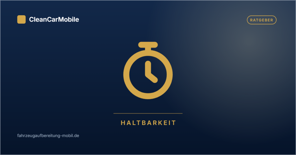 Haltbarkeit und Pflege der Scheibenversiegelung